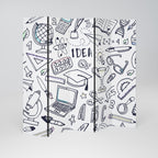 SCHOOL STUFF Decorative 5-Panel Room Divider