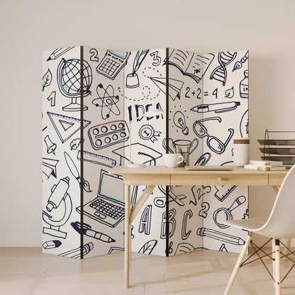 SCHOOL STUFF 5-Panel Room Divider