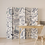 SCHOOL STUFF Decorative 5-Panel Room Divider
