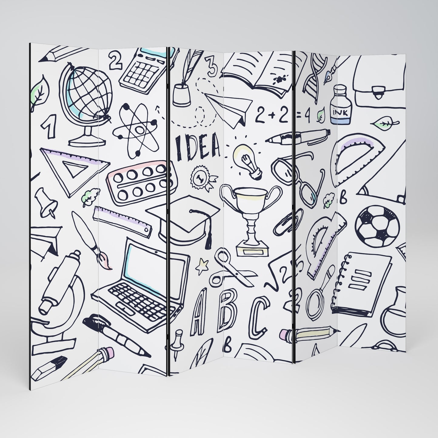 SCHOOL STUFF Biombo de 6 Painéis
