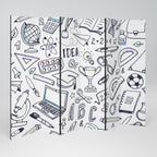 SCHOOL STUFF Biombo Decorativo de 6 Painéis