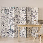 SCHOOL STUFF 6-Panel Room Divider