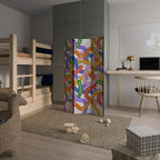 HELLO THERE Decorative 3-Panel Room Divider