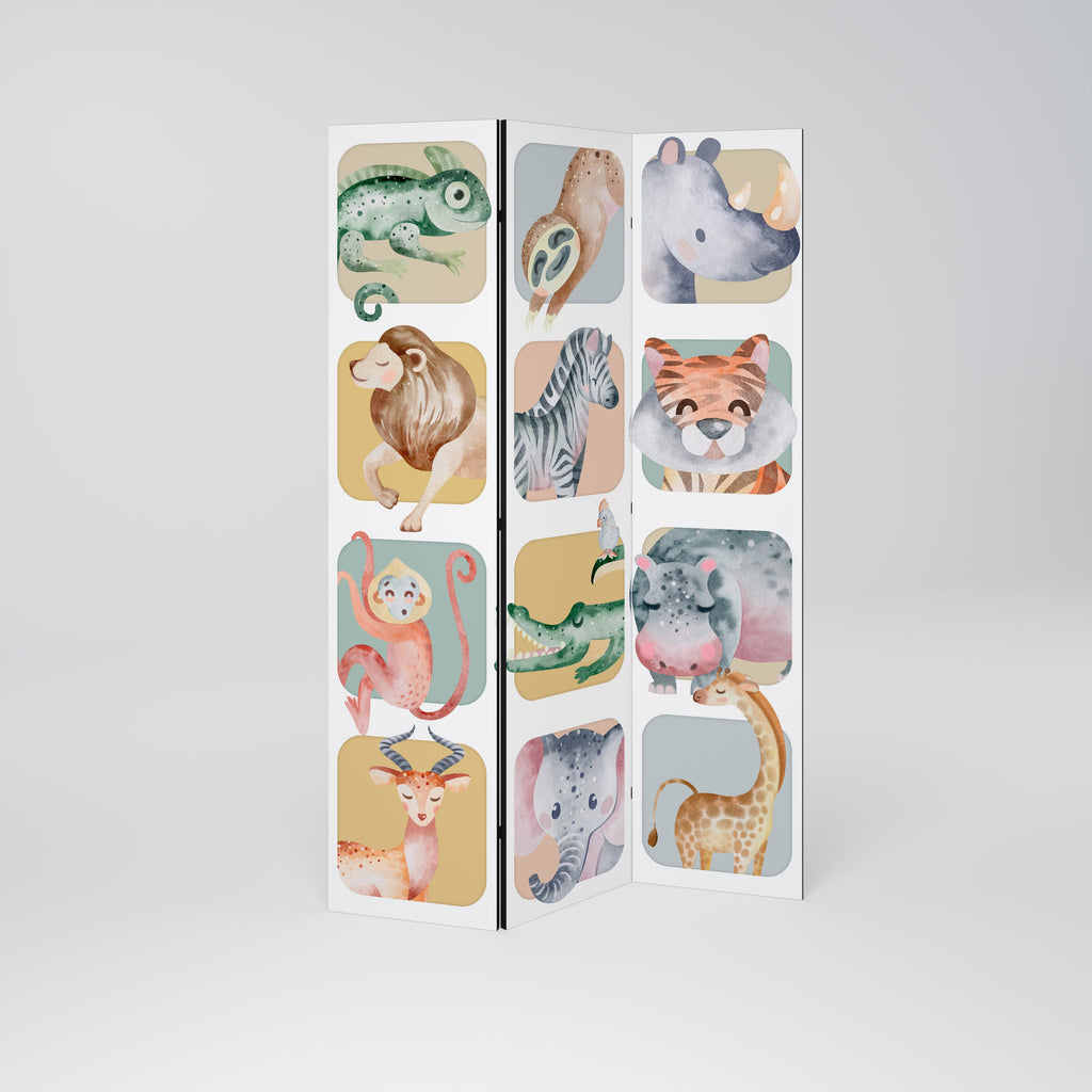 TROPICAL SQUAD Biombo Decorativo de 3 Painéis