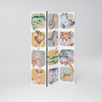 TROPICAL SQUAD Biombo Decorativo de 3 Painéis