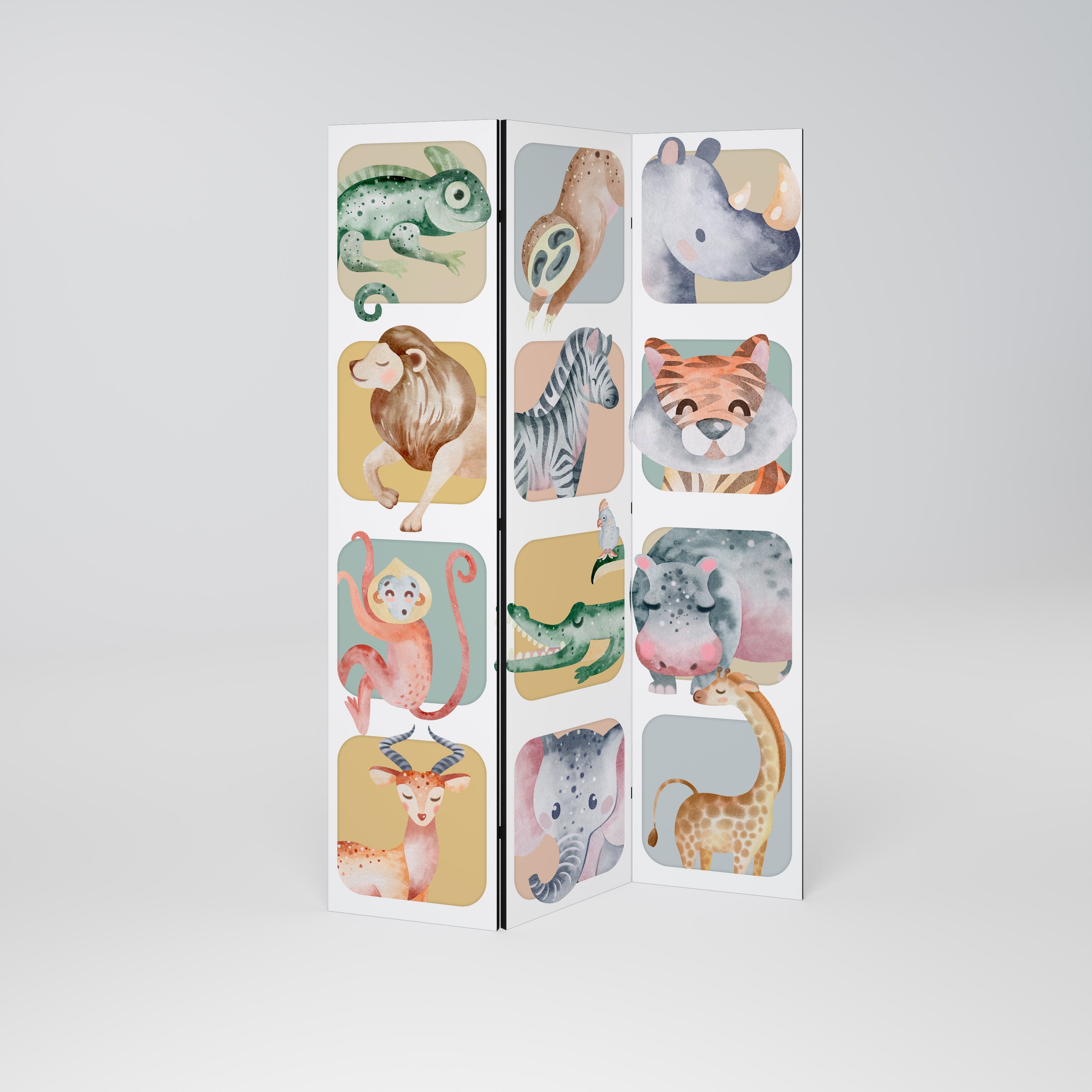 TROPICAL SQUAD Decorative 3-Panel Room Divider