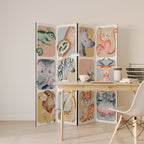 TROPICAL SQUAD Decorative 4-Panel Room Divider