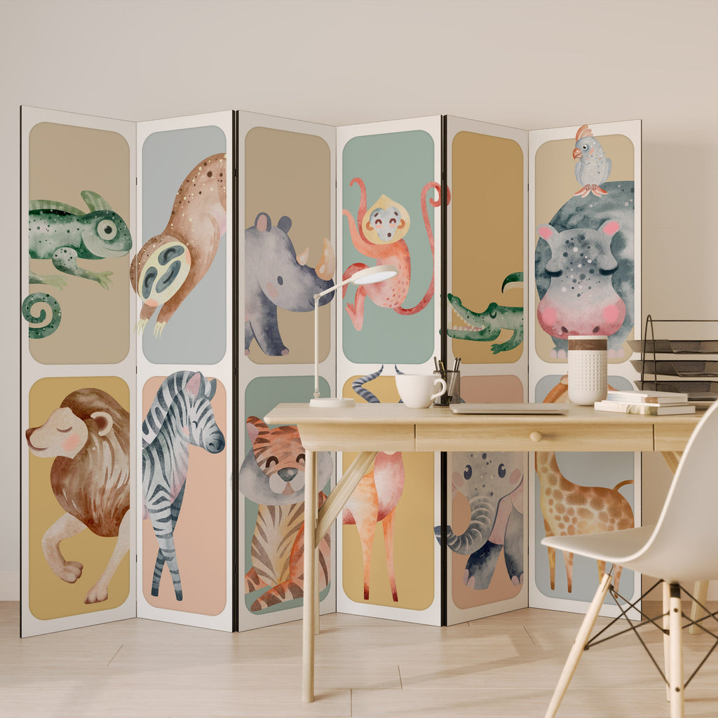 TROPICAL SQUAD Biombo Decorativo de 6 Painéis