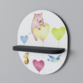 BALLOON FRIENDS Oval Art Shelf In Black Finish
