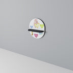 BALLOON FRIENDS Oval Art Shelf In Black Finish