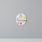 BALLOON FRIENDS Prateleira Oval Decorativa em Efeito Carvalho