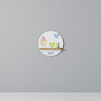 BALLOON FRIENDS Prateleira Redonda Decorativa em Efeito Carvalho