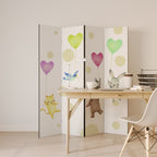 BALLOON FRIENDS Decorative 4-Panel Room Divider