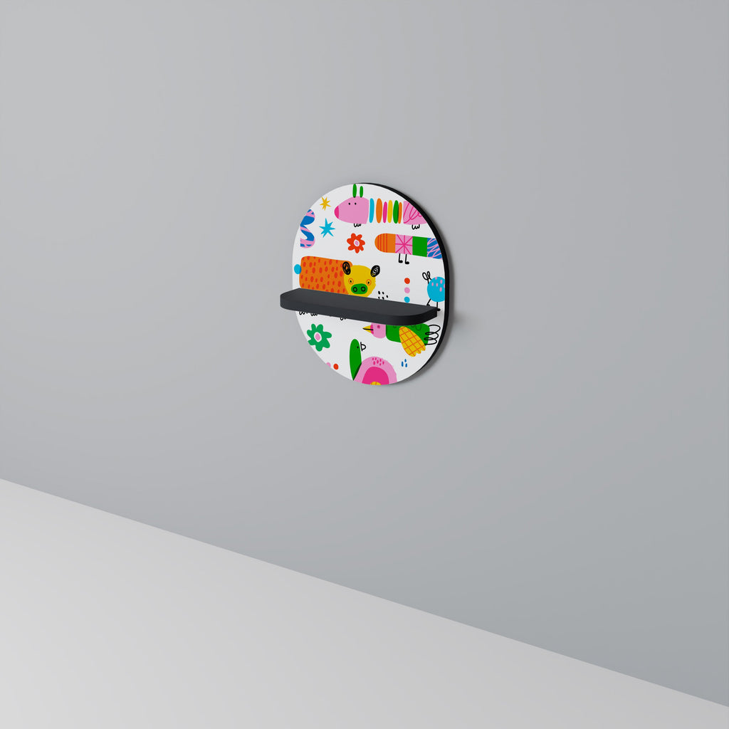 POWER OF IMAGINATION Prateleira Oval Decorativa em Acabamento Preto