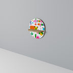 POWER OF IMAGINATION Prateleira Oval Decorativa em Efeito Carvalho