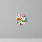 POWER OF IMAGINATION Prateleira Oval Decorativa em Efeito Carvalho