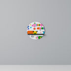 POWER OF IMAGINATION Round Art Shelf In Black Finish