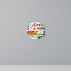 POWER OF IMAGINATION Prateleira Redonda Decorativa em Efeito Carvalho