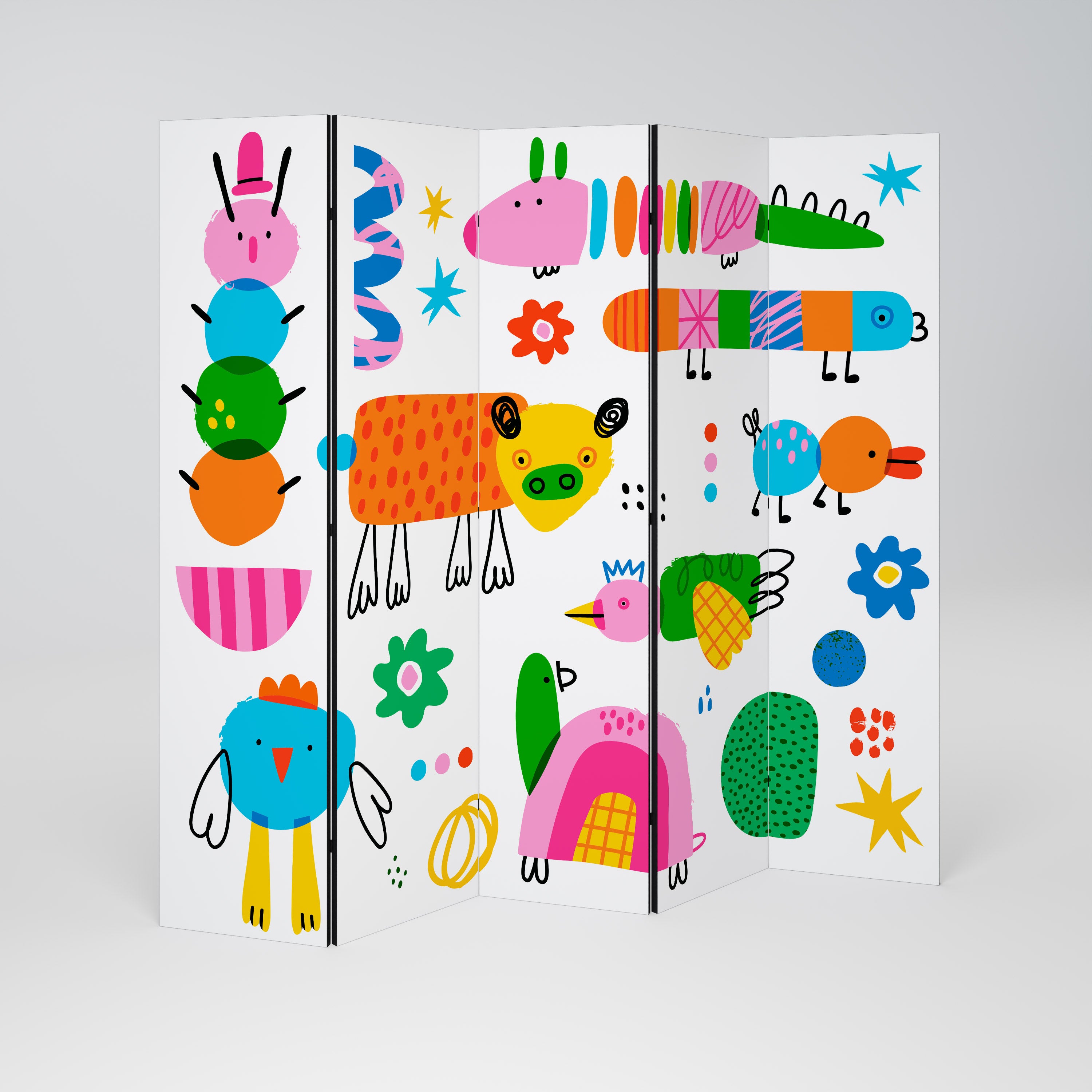POWER OF IMAGINATION 5-Panel Room Divider