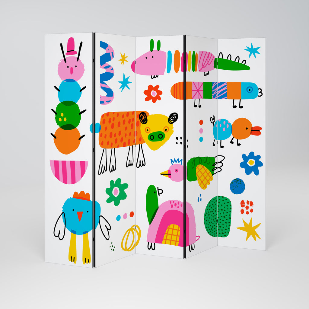 POWER OF IMAGINATION 5-Panel Room Divider