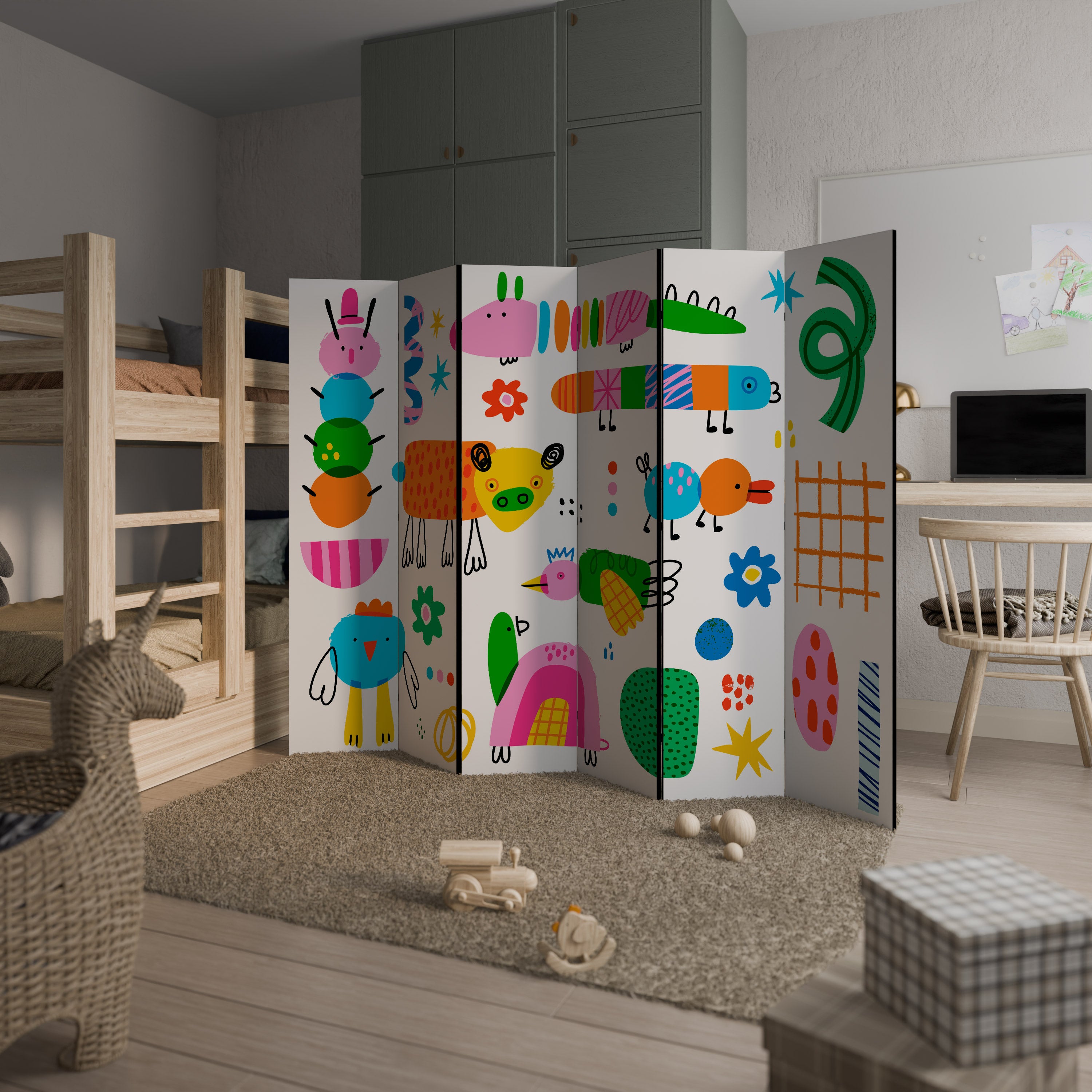 POWER OF IMAGINATION 6-Panel Room Divider