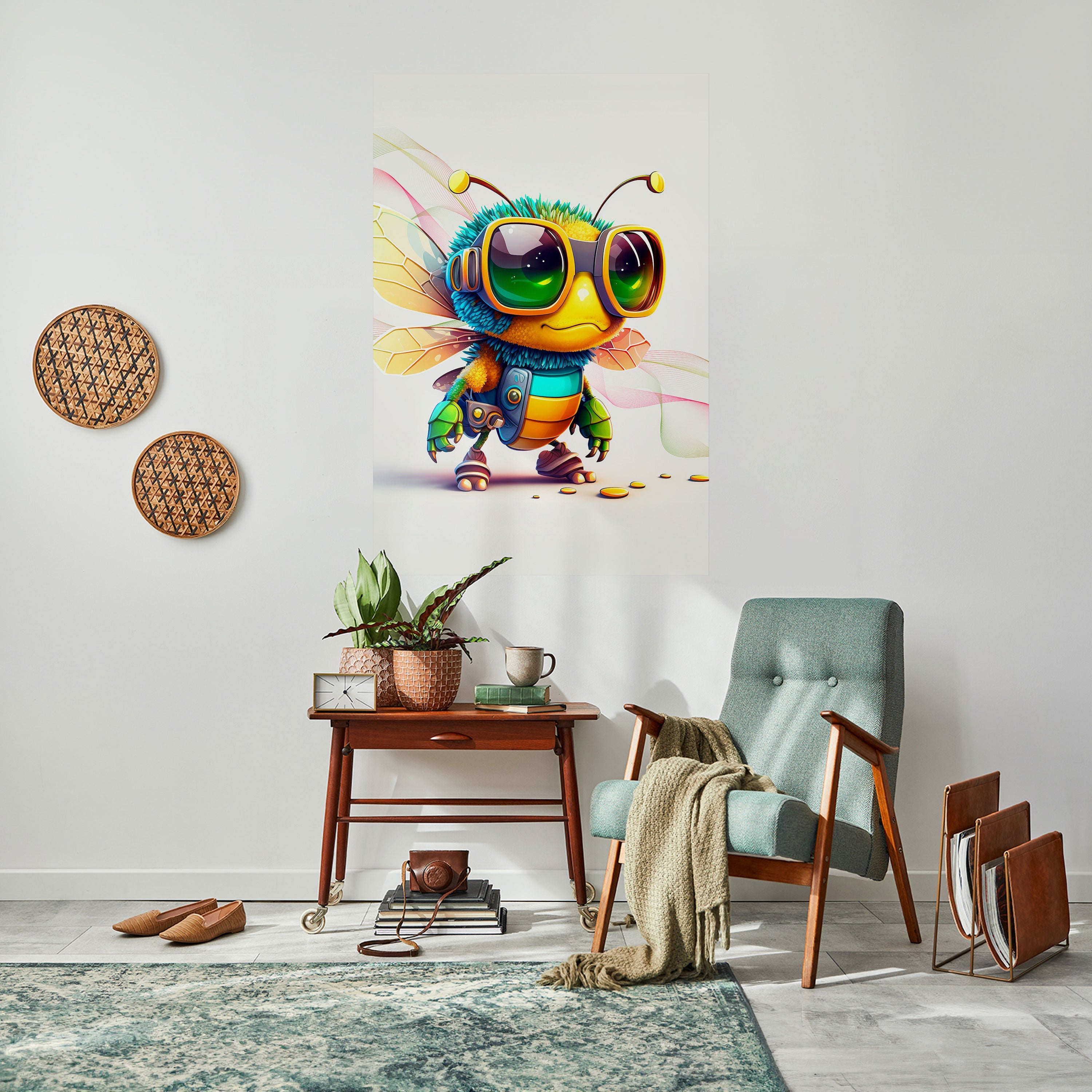 BUZZ BUDDY Peel and Stick Vertical Poster