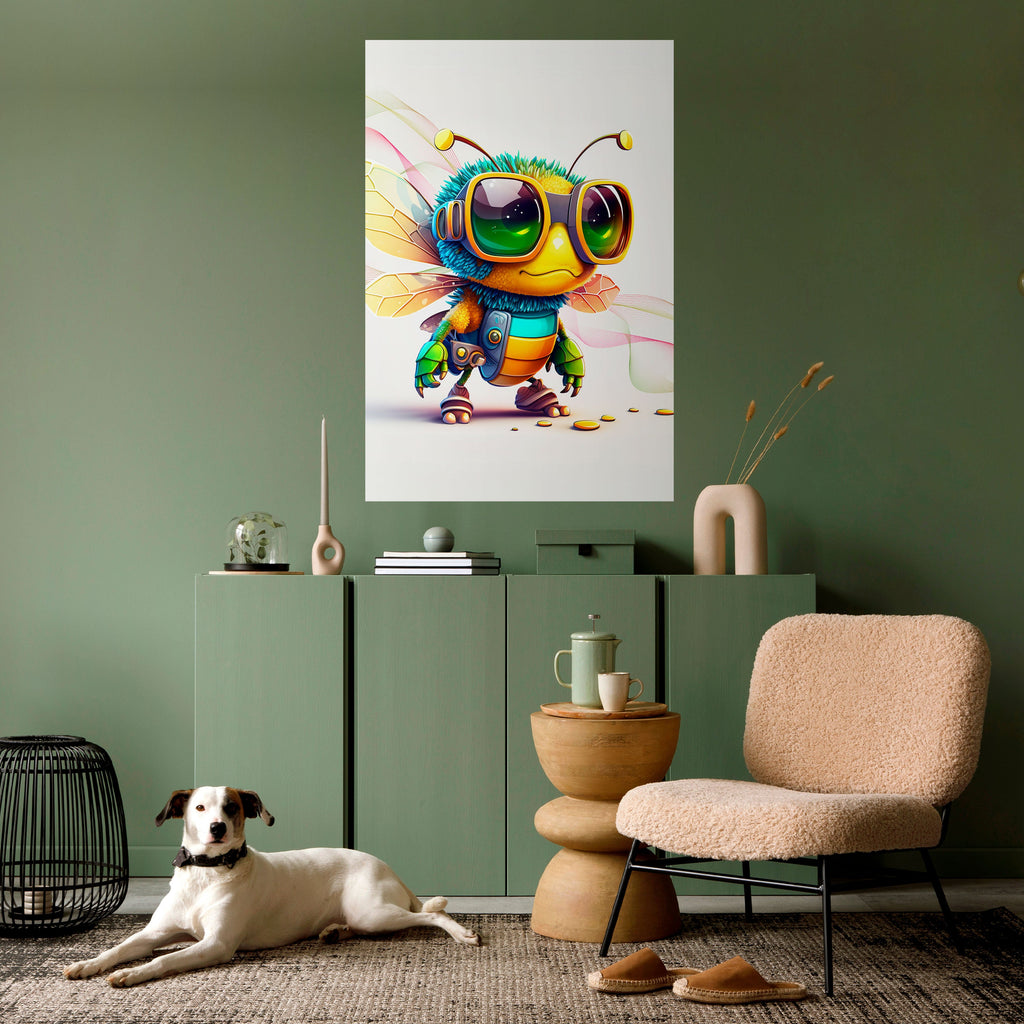 BUZZ BUDDY Peel and Stick Vertical Poster