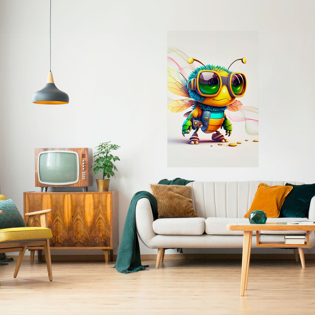 BUZZ BUDDY Peel and Stick Vertical Poster