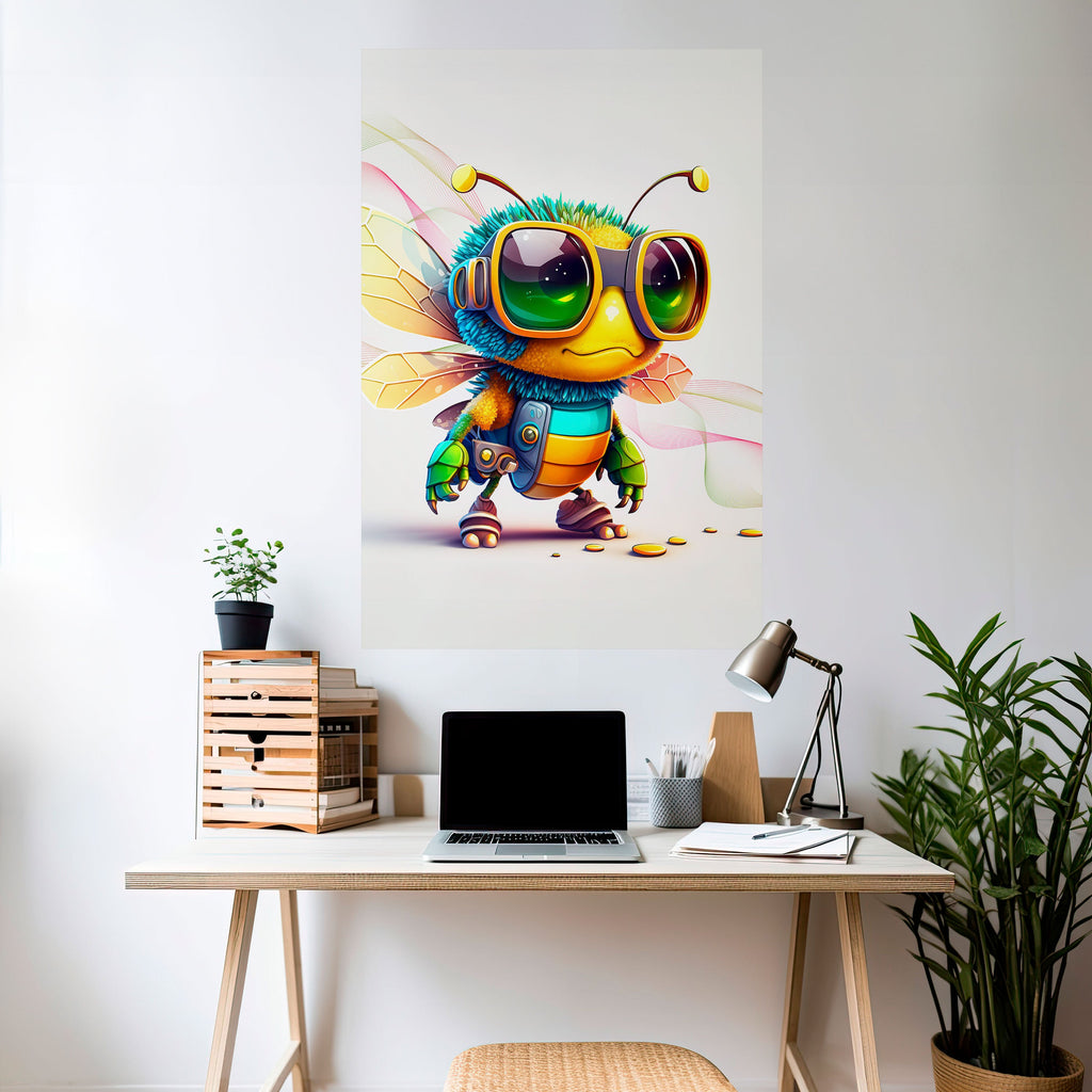BUZZ BUDDY Peel and Stick Vertical Poster