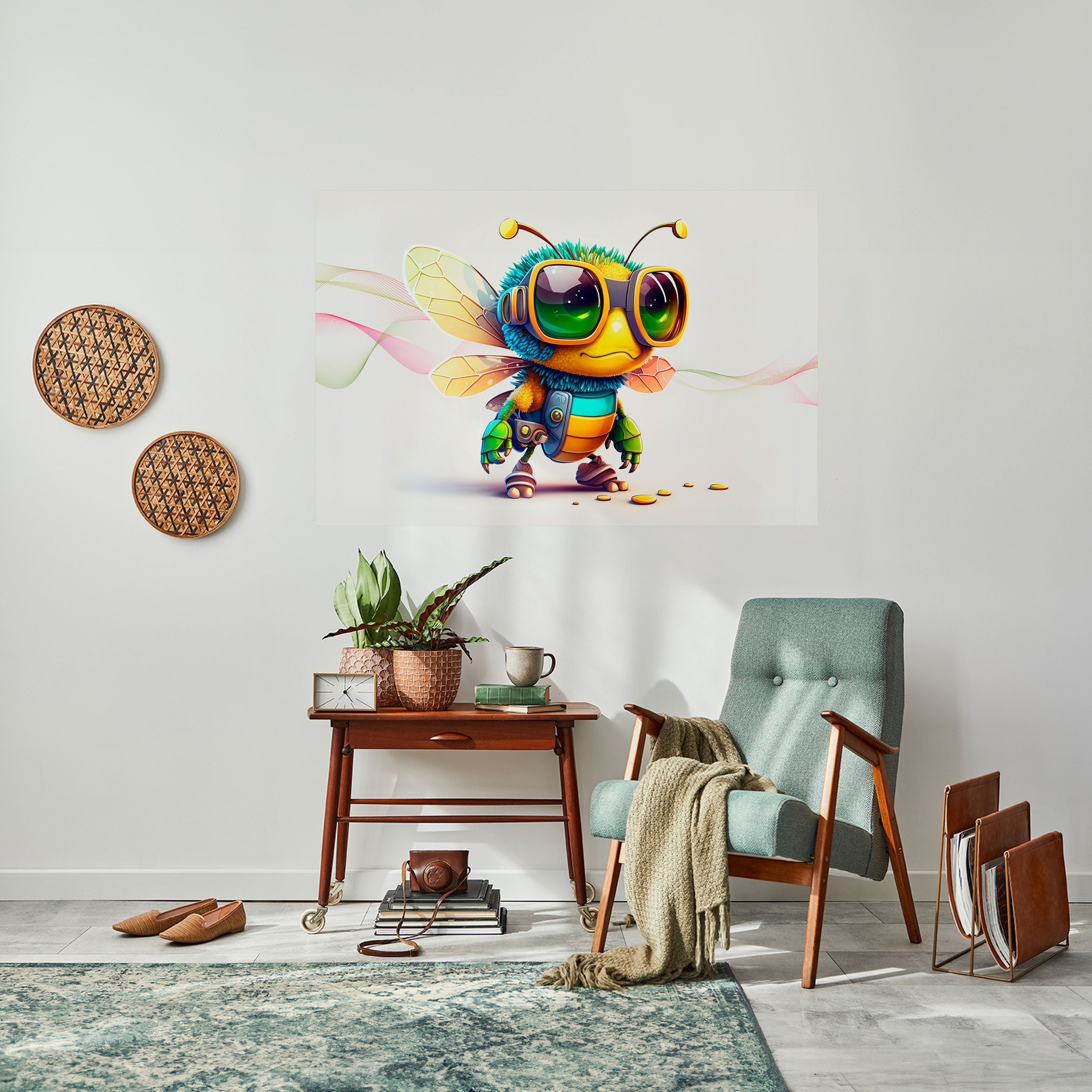 BUZZ BUDDY Peel and Stick Horizontal Poster