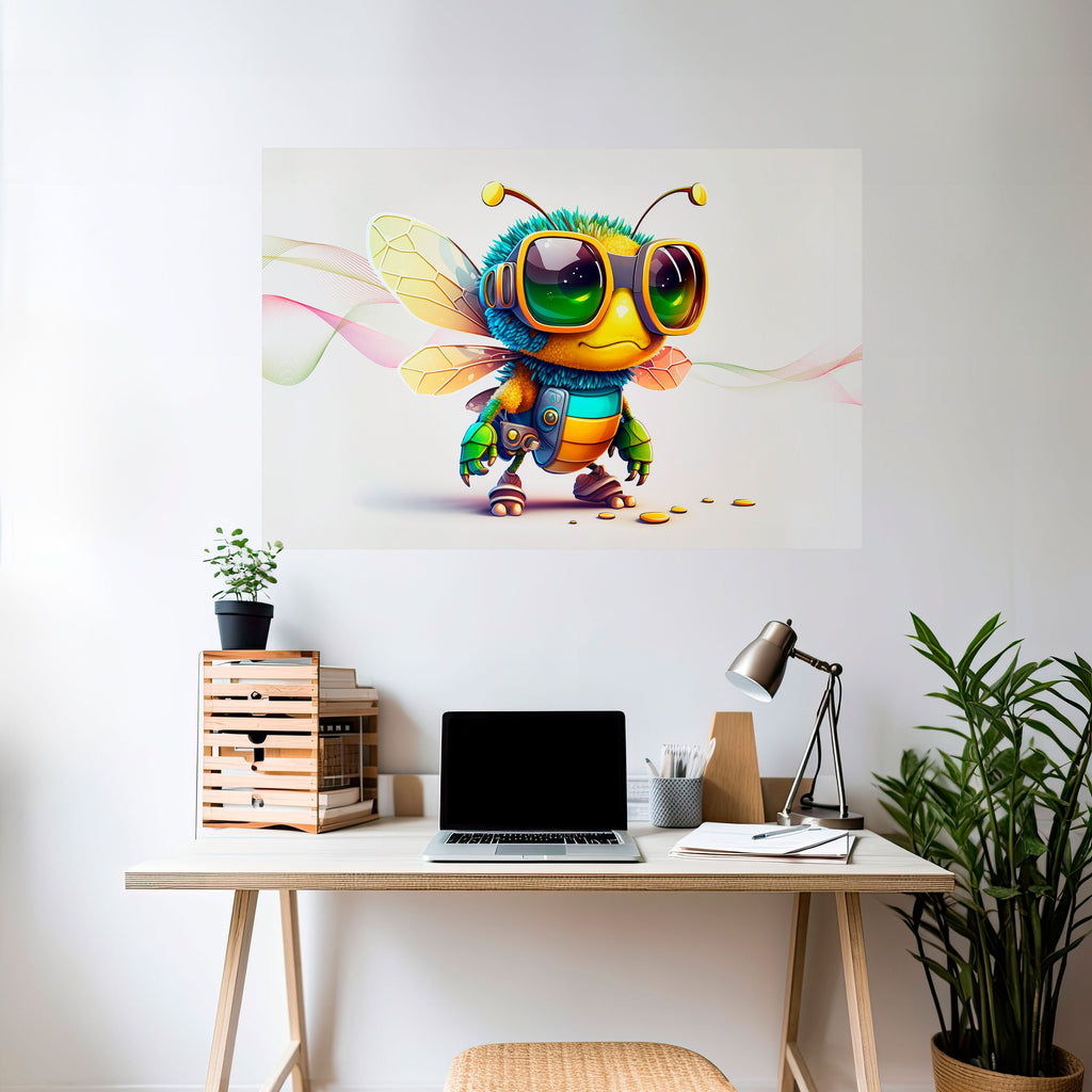 BUZZ BUDDY Peel and Stick Horizontal Poster