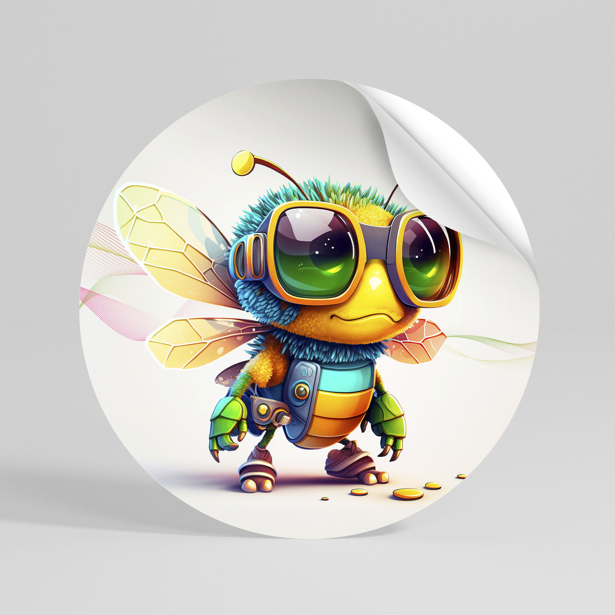 BUZZ BUDDY Autocolante Redondo Removível