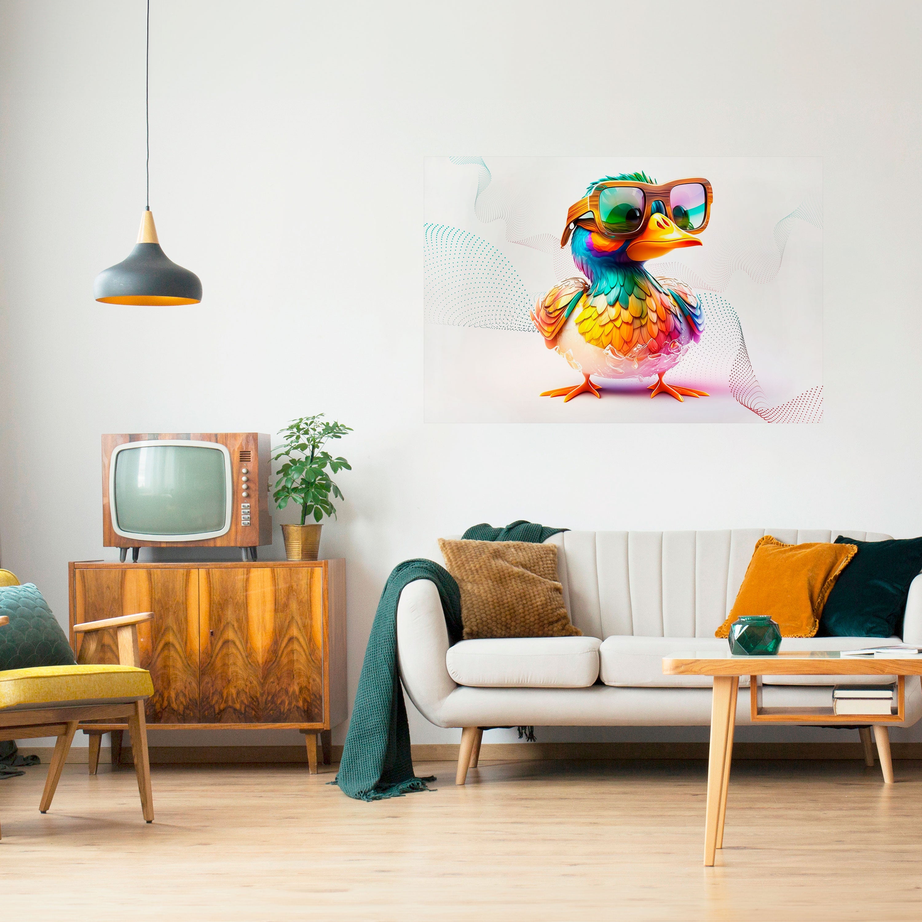 QUACKY FUN Peel and Stick Horizontal Poster