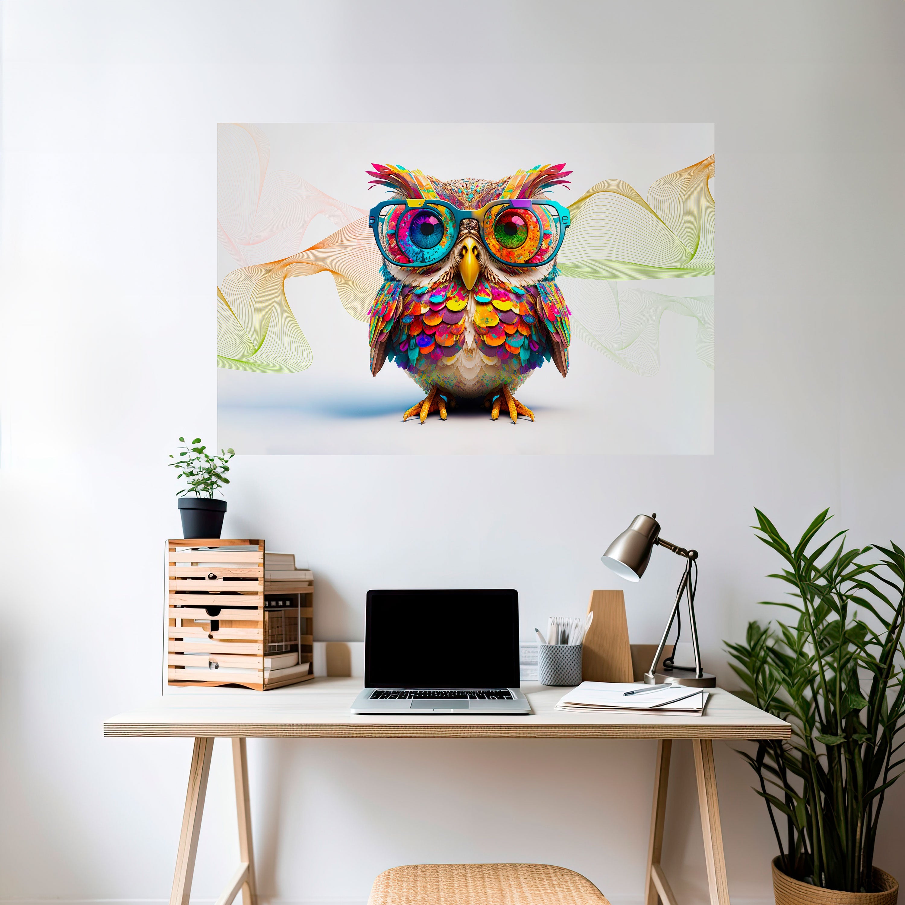 HOOT HOOT Peel and Stick Horizontal Poster