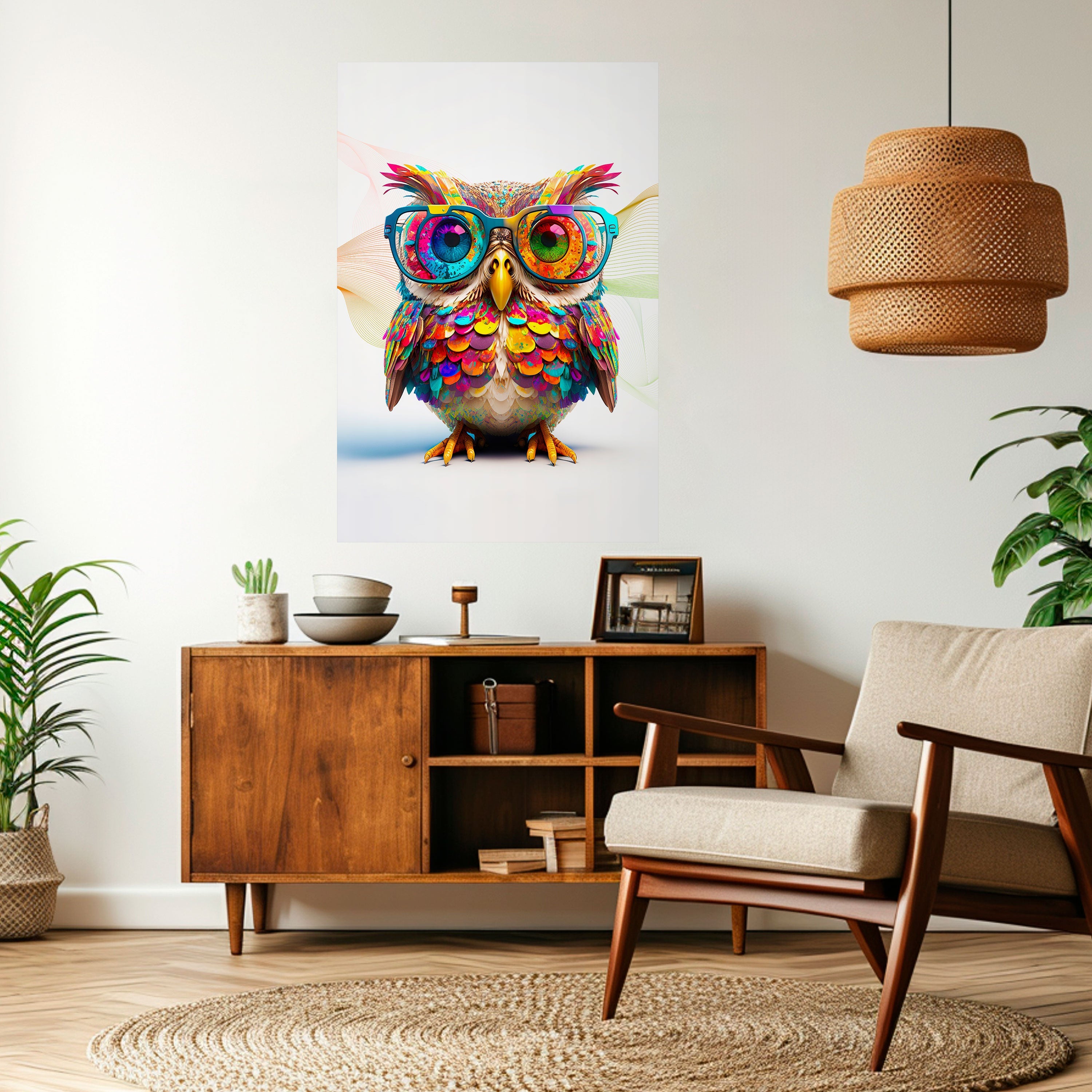 HOOT HOOT Peel and Stick Vertical Poster