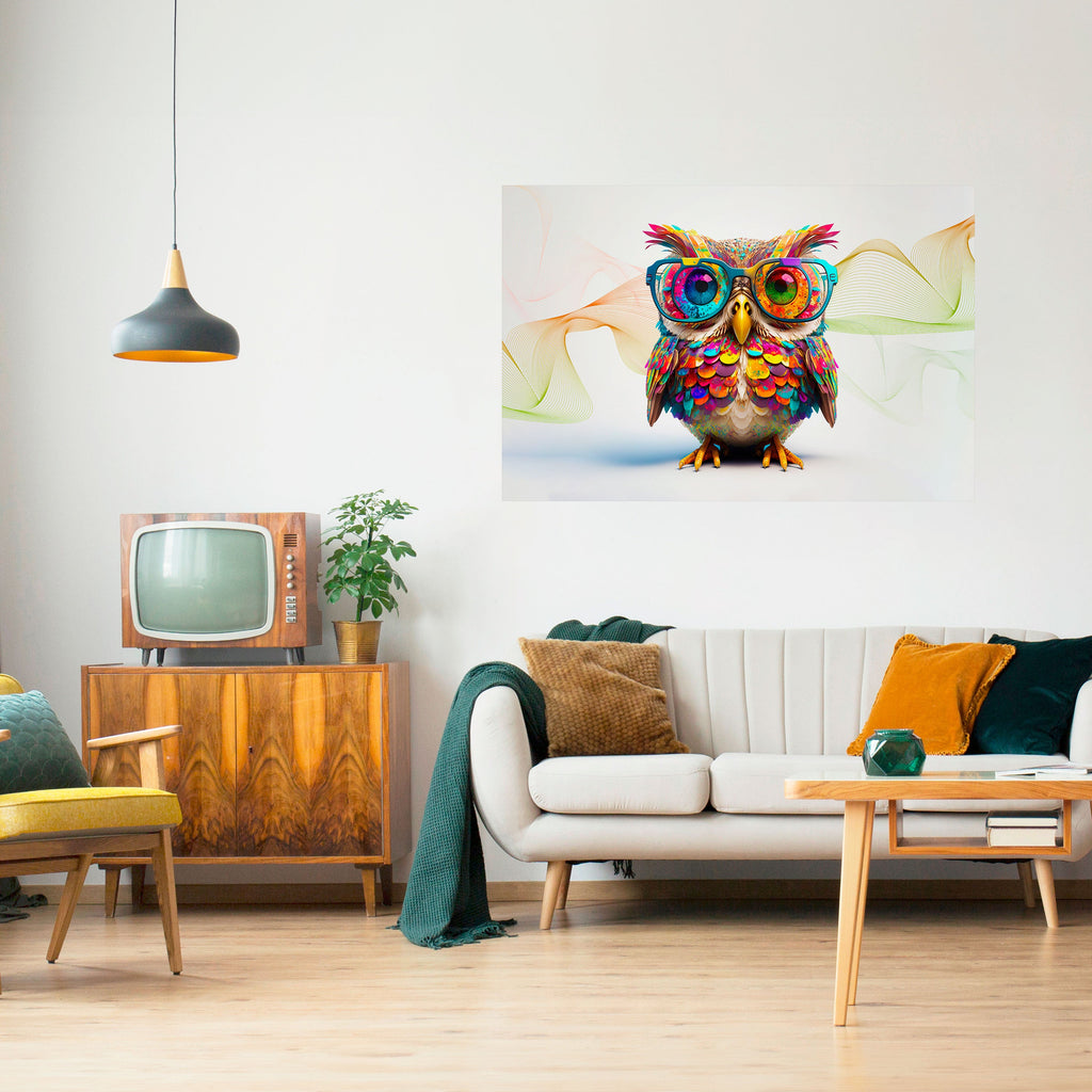 HOOT HOOT Peel and Stick Horizontal Poster