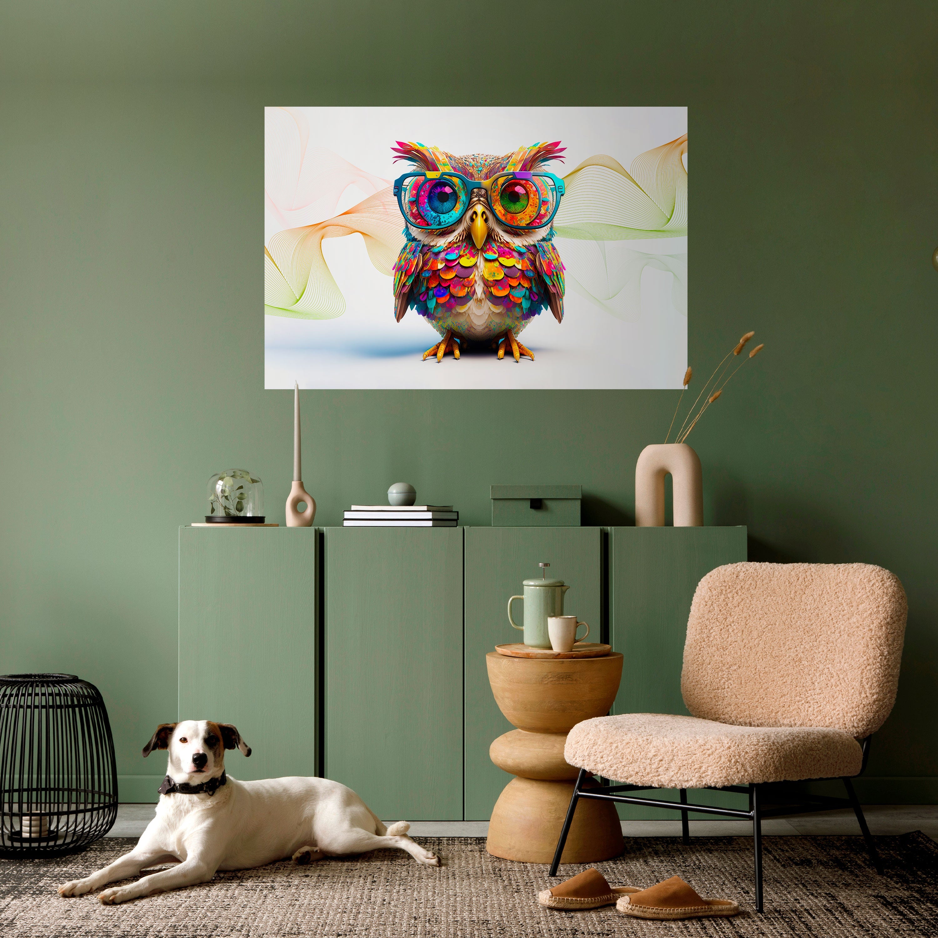 HOOT HOOT Peel and Stick Horizontal Poster