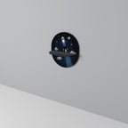 STELLAR SWING Prateleira Oval Decorativa em Acabamento Preto