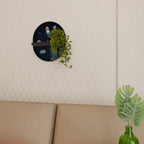 STELLAR SWING Prateleira Oval Decorativa em Acabamento Preto