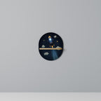 STELLAR SWING Prateleira Oval Decorativa em Efeito Carvalho