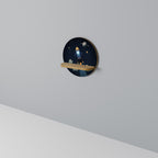 STELLAR SWING Prateleira Redonda Decorativa em Efeito Carvalho