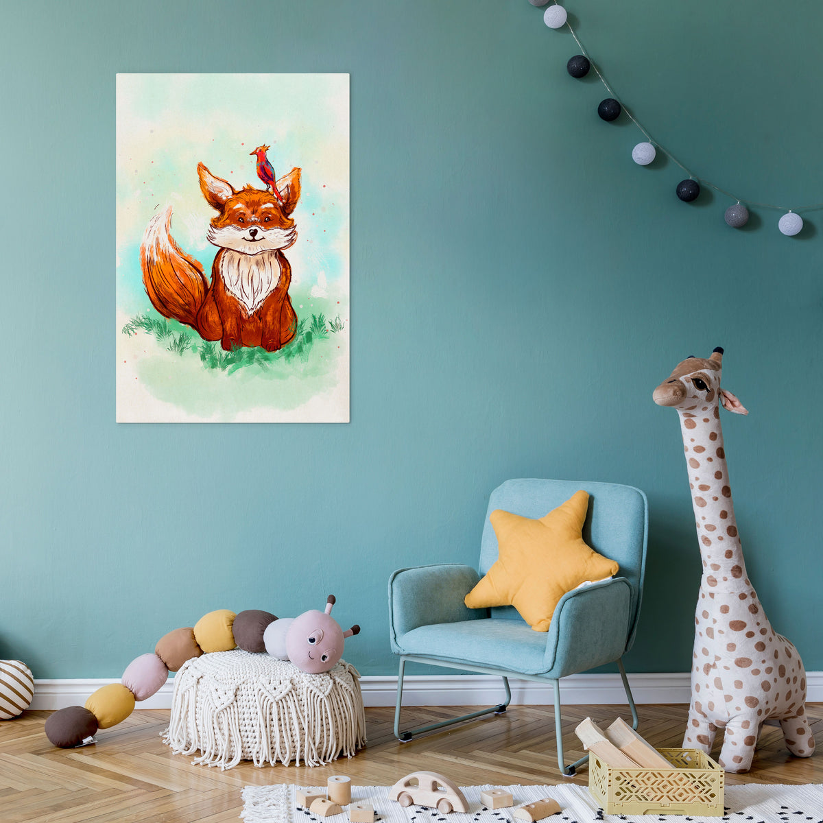 FOX FRIENDS Quadro em tela vertical