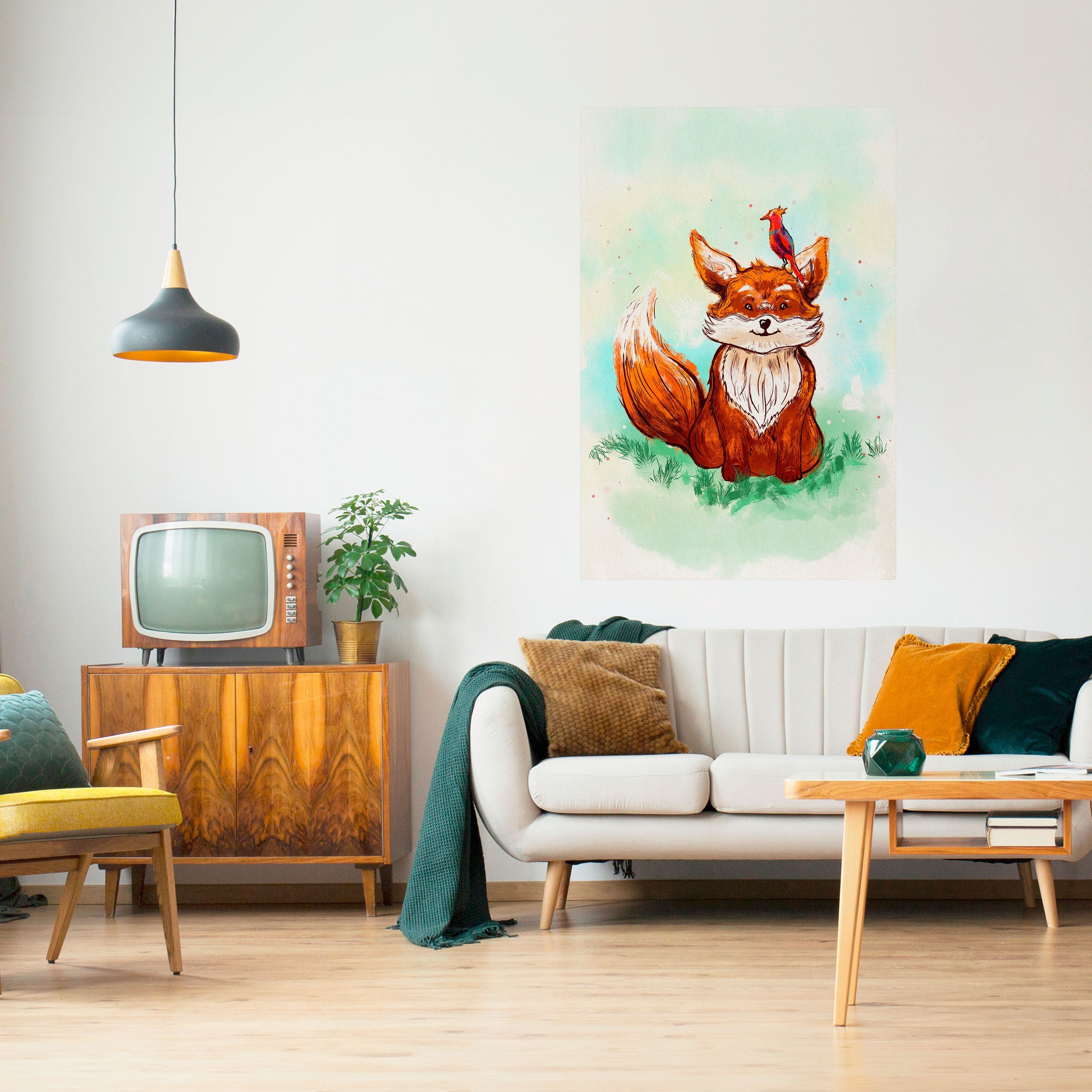 FOX FRIENDS Peel and Stick Vertical Poster