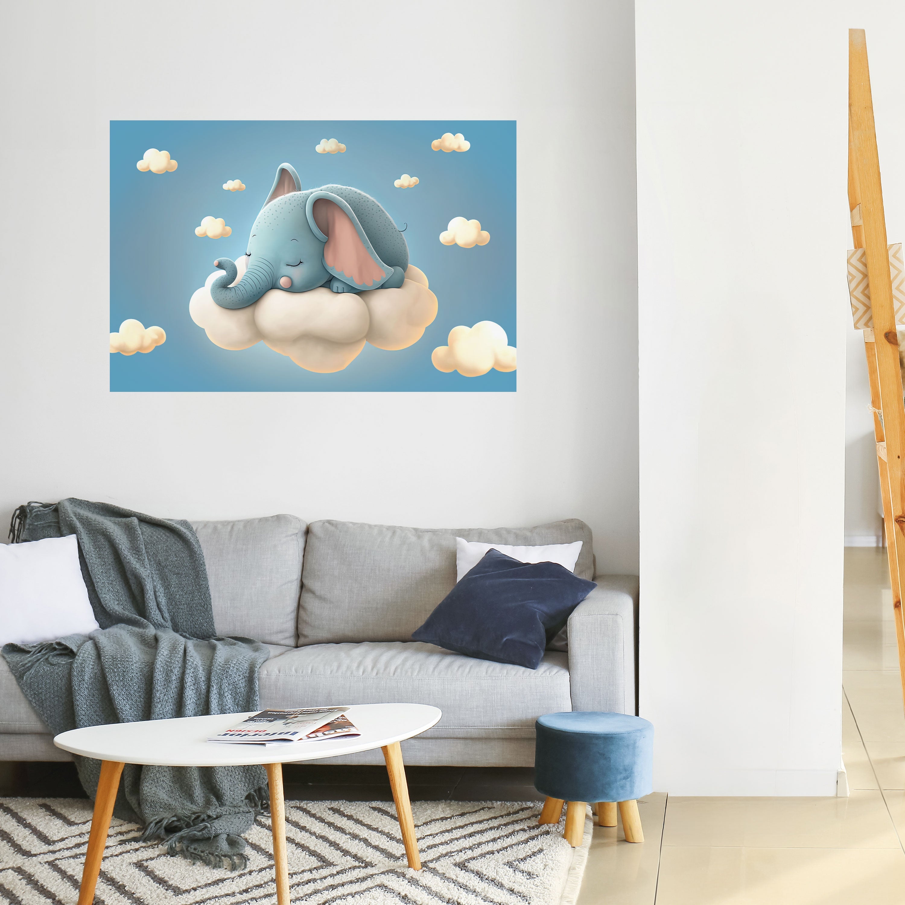 ELEPHANT DREAMS Peel and Stick Horizontal Poster