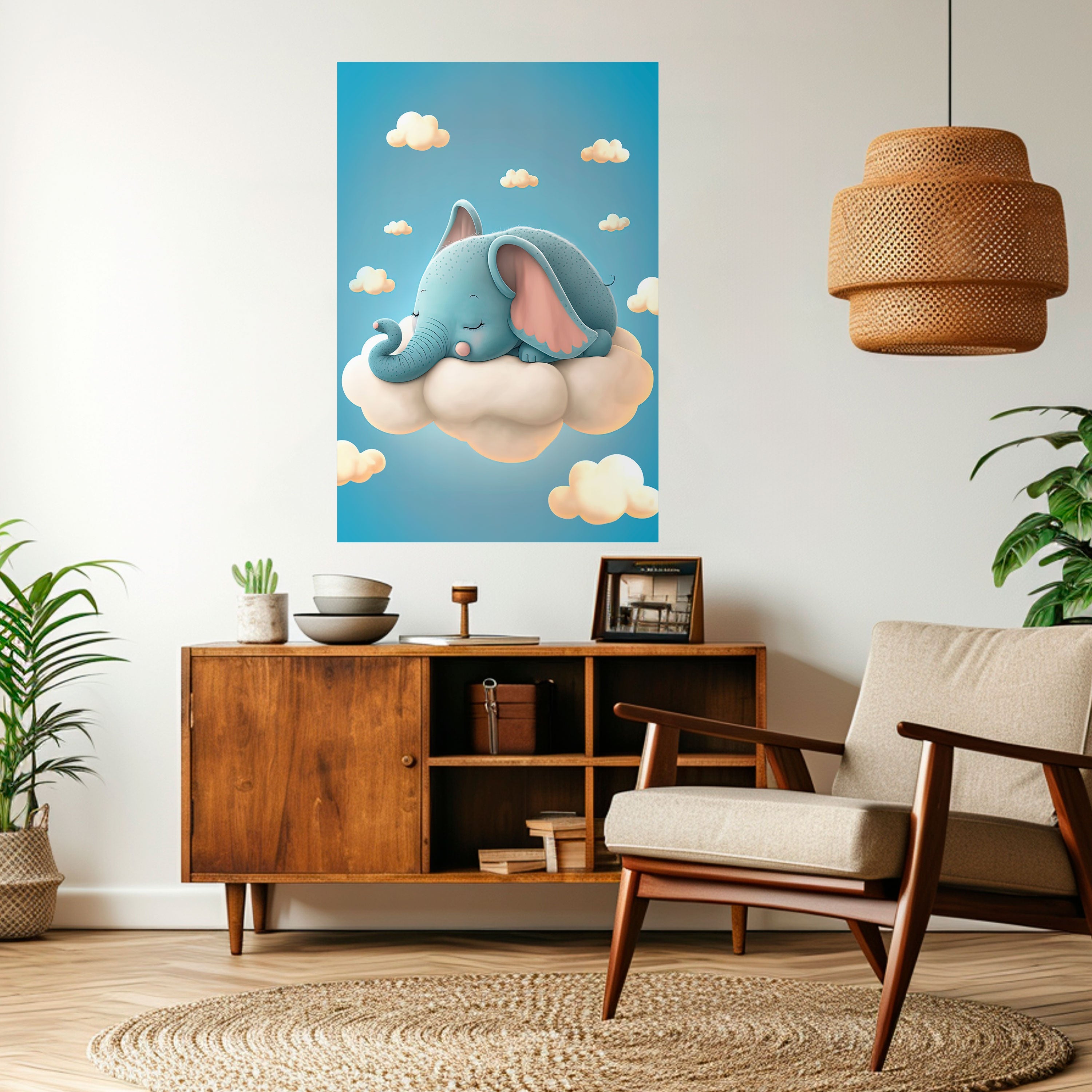 ELEPHANT DREAMS Peel and Stick Vertical Poster