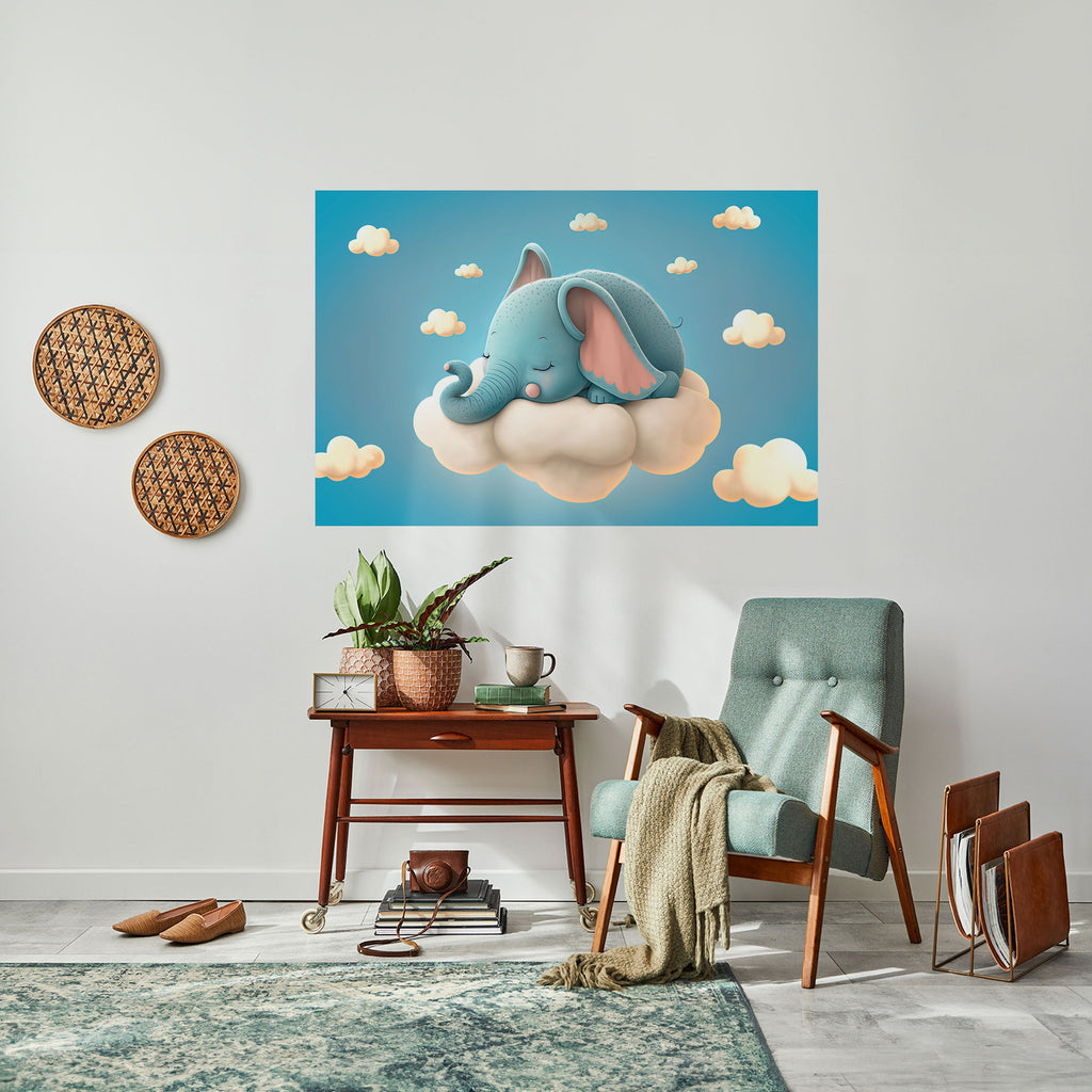 ELEPHANT DREAMS Peel and Stick Horizontal Poster