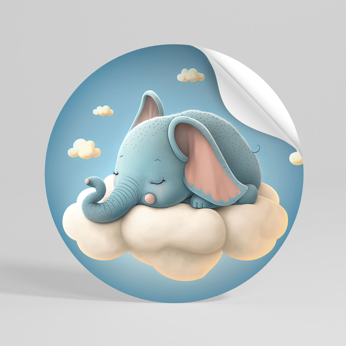 ELEPHANT DREAMS Autocolante Redondo Removível