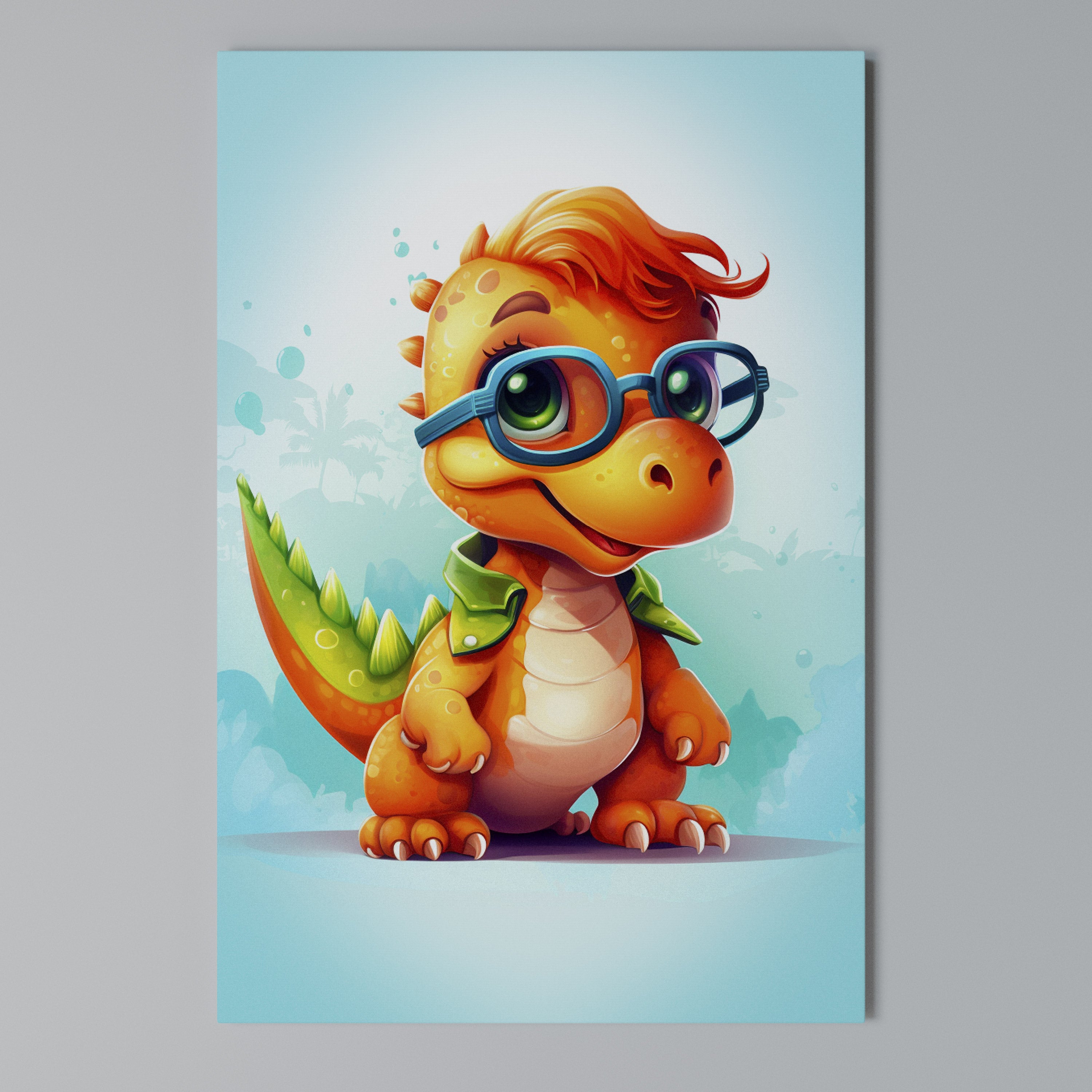 KIDDOSAURUS REX Quadro em tela vertical