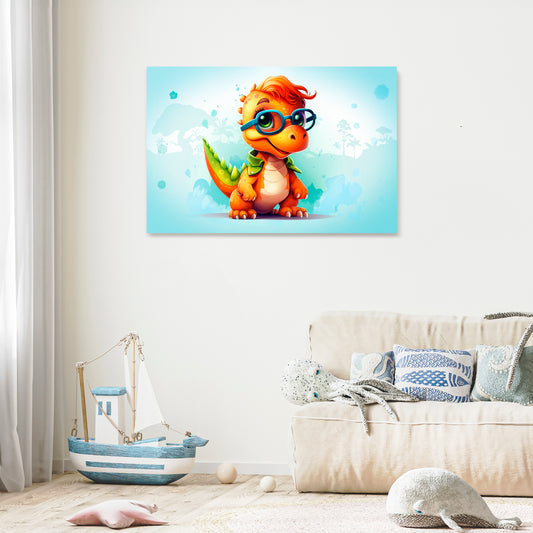 KIDDOSAURUS REX Horizontal Canvas Print