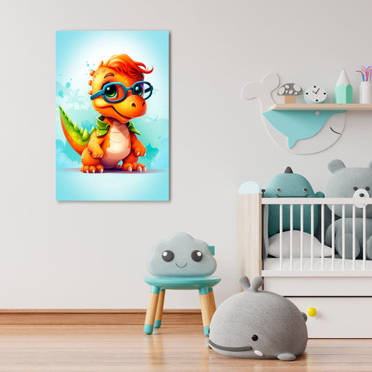 KIDDOSAURUS REX Vertical Canvas Print